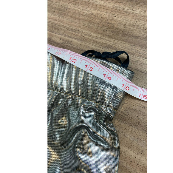 Vintage PG Collections Ginger Bort Silver Llamé High Waist Pants Size 10 MINT - Picture 9 of 10